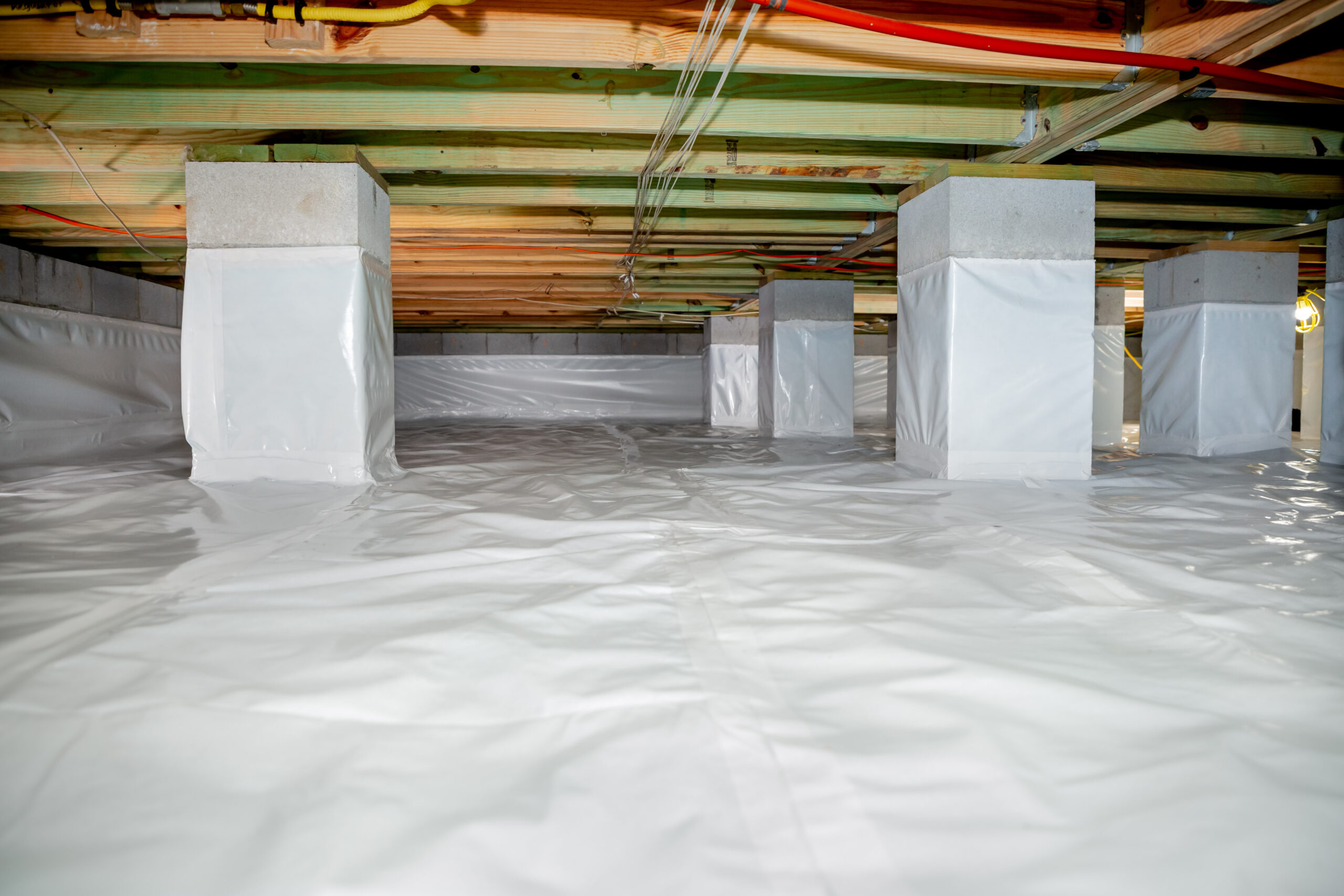 A Neat Crawl Space Before Servicing| Crawl Space Contractor Delmarva